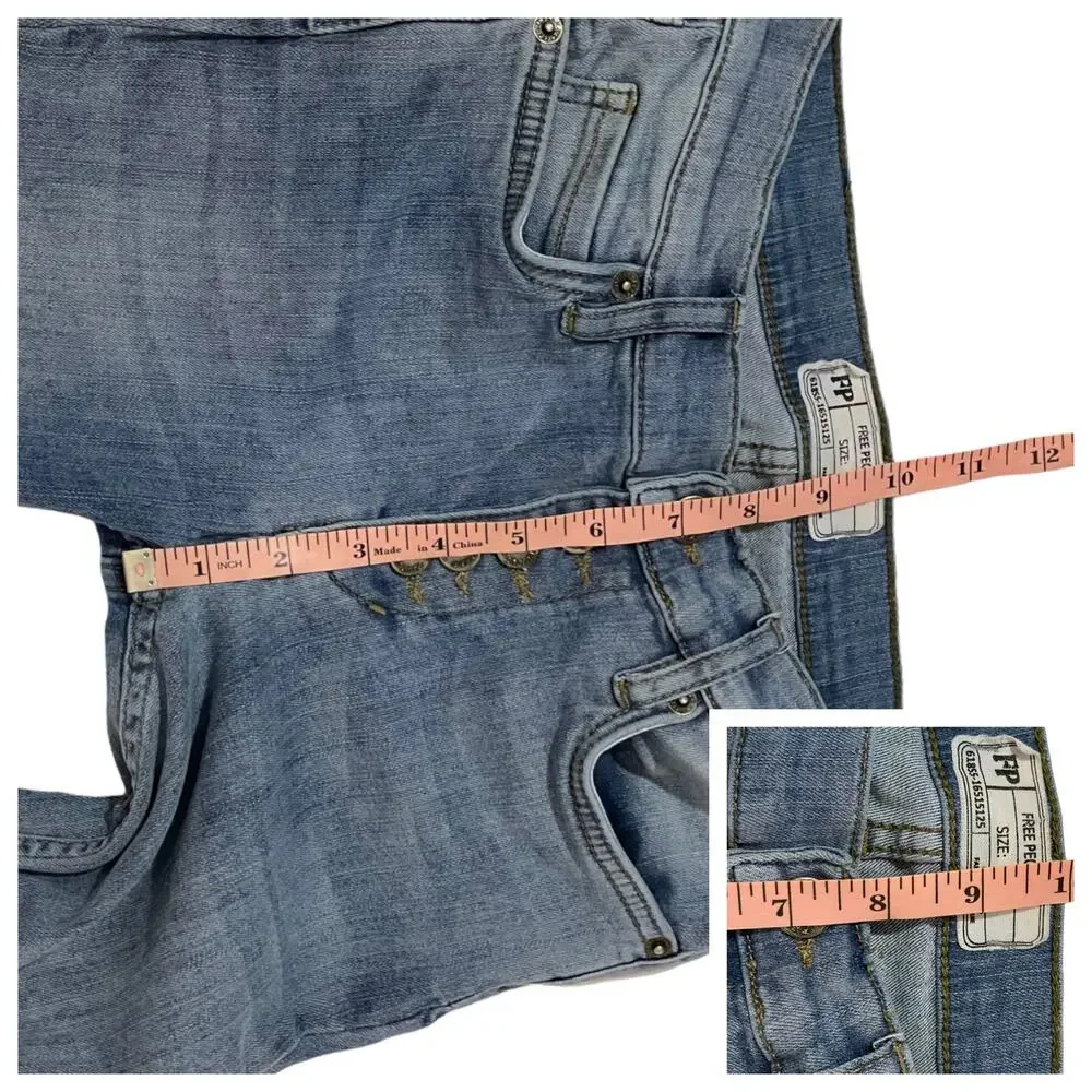 Free People Reagan Raw Hem Skinny Jeans - Blue - 26